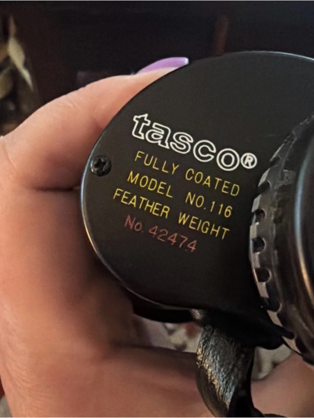 Tasco Black Fully Coated Model 116 Feather Weight Binoculars